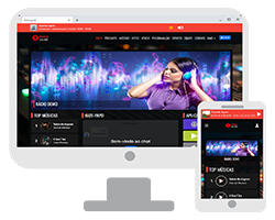 Modelo 1 - Site Administrável para Web Rádio e Streaming de Rádio Online